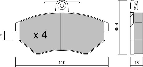 AISIN BPVW-1002 - Brake Pad Set, disc brake onlydrive.pro