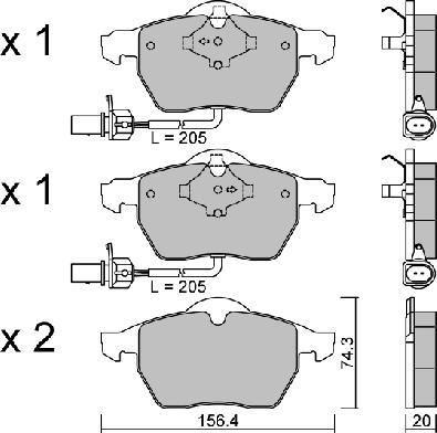 AISIN BPVW-1010 - Brake Pad Set, disc brake onlydrive.pro