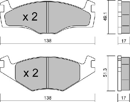 AISIN BPVW-1036 - Piduriklotsi komplekt,ketaspidur onlydrive.pro