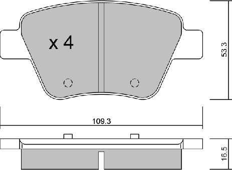 AISIN BPVW-2006 - Brake Pad Set, disc brake onlydrive.pro