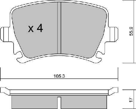 AISIN BPVW-2003 - Brake Pad Set, disc brake onlydrive.pro