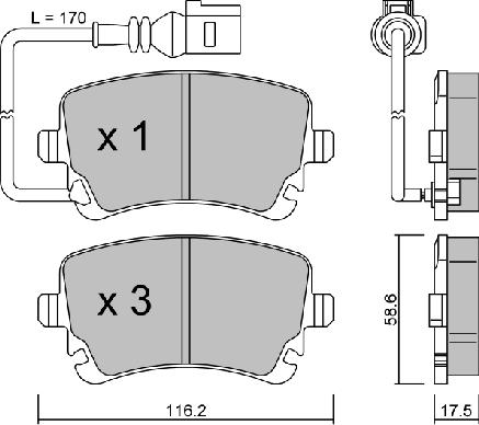 AISIN BPVW-2002 - Brake Pad Set, disc brake onlydrive.pro