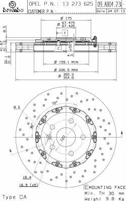 Brembo 09.A804.33 - Brake Disc onlydrive.pro