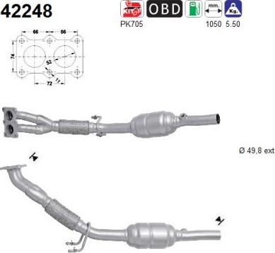 AS 42248 - Katalizatoriaus keitiklis onlydrive.pro