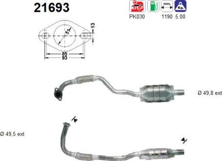 AS 21693 - Catalytic Converter onlydrive.pro