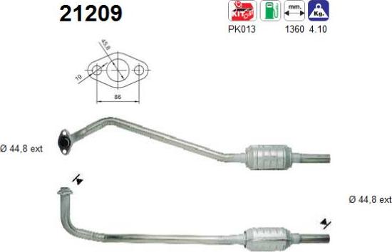 AS 21209 - Catalytic Converter onlydrive.pro