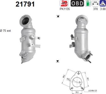 AS 21791 - Catalytic Converter onlydrive.pro