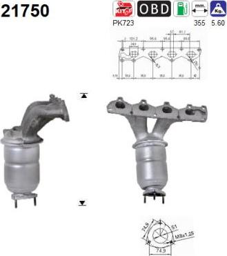 AS 21750 - Catalytic Converter onlydrive.pro