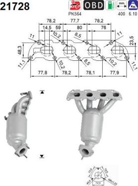 AS 21728 - Catalytic Converter onlydrive.pro