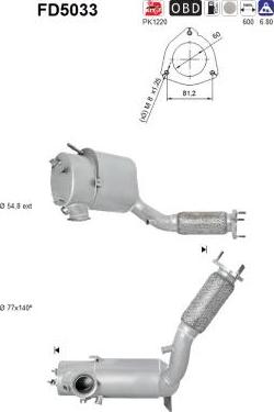 AS FD5033 - Soot / Particulate Filter, exhaust system onlydrive.pro