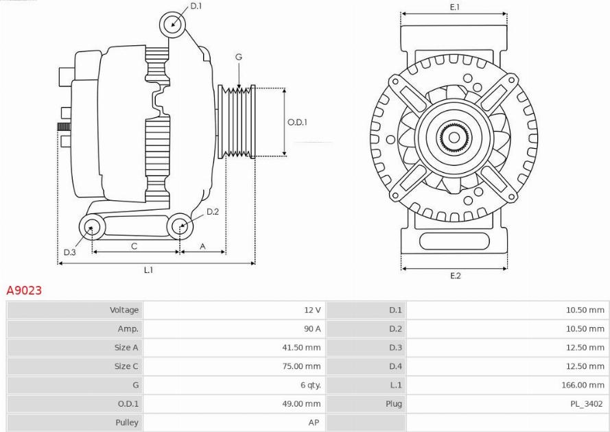 AS-PL A9023 - Alternator onlydrive.pro