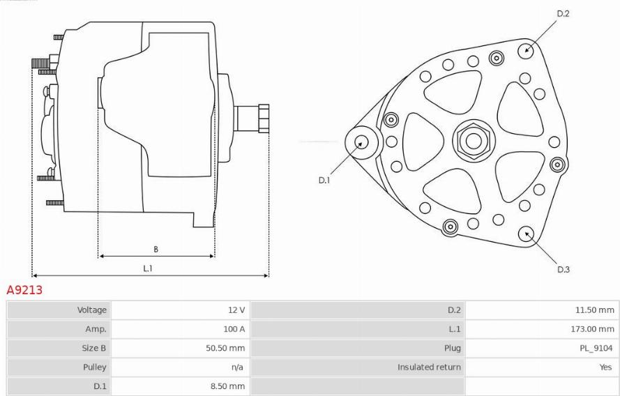 AS-PL A9213 - Alternator onlydrive.pro