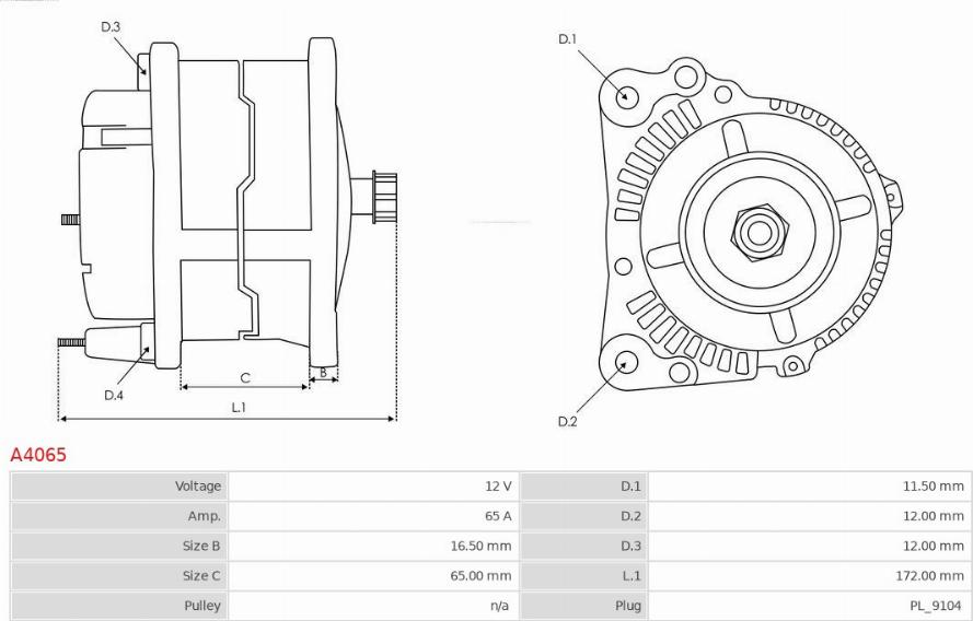 AS-PL A4065 - Alternator onlydrive.pro