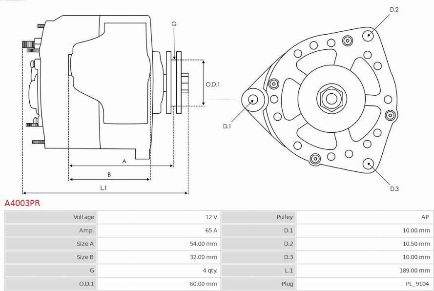 AS-PL A4003PR - Alternator onlydrive.pro