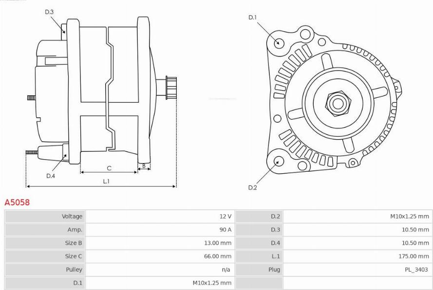 AS-PL A5058 - Alternator onlydrive.pro