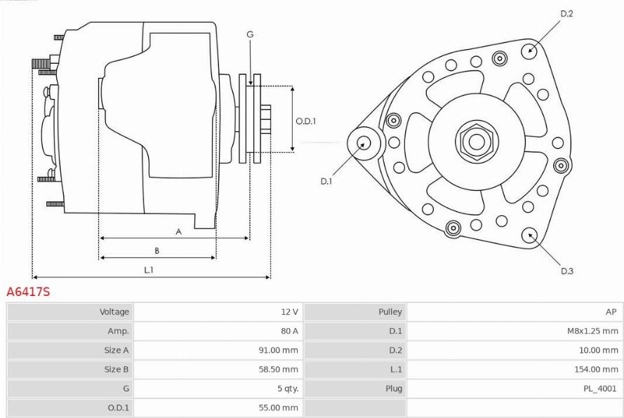 AS-PL A6417S - Alternator onlydrive.pro