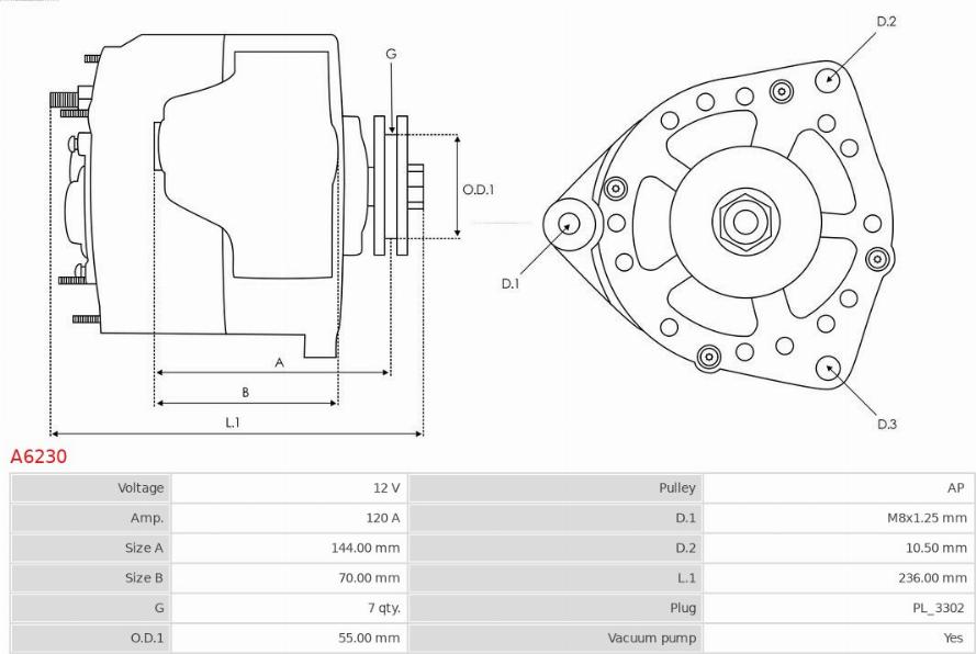 AS-PL A6230 - Alternator onlydrive.pro