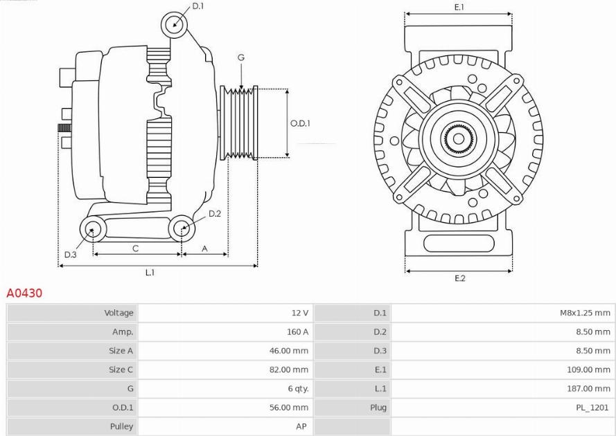 AS-PL A0430 - Alternator onlydrive.pro