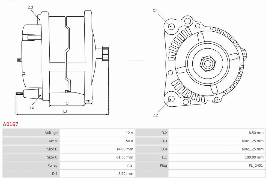 AS-PL A0167 - Alternator onlydrive.pro