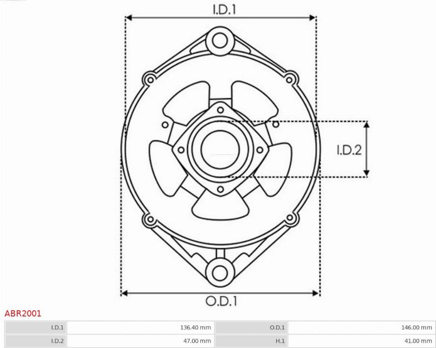 AS-PL ABR2001 - Bracket, alternator drive flange onlydrive.pro