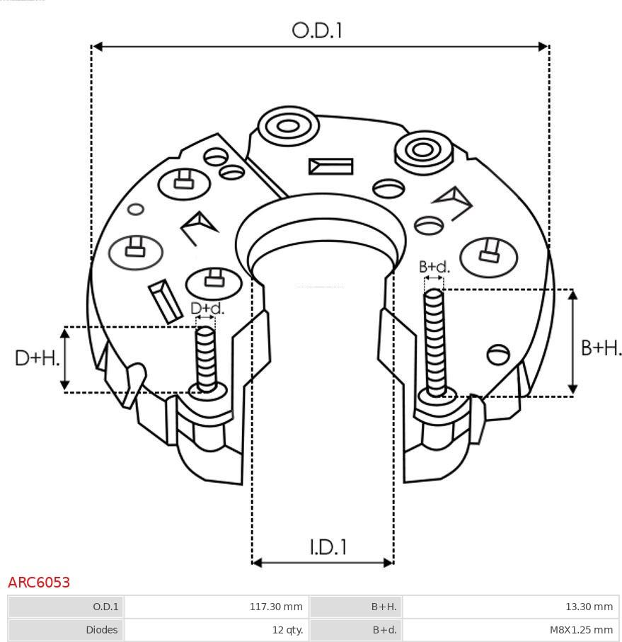 AS-PL ARC6053 - Rectifier, alternator onlydrive.pro