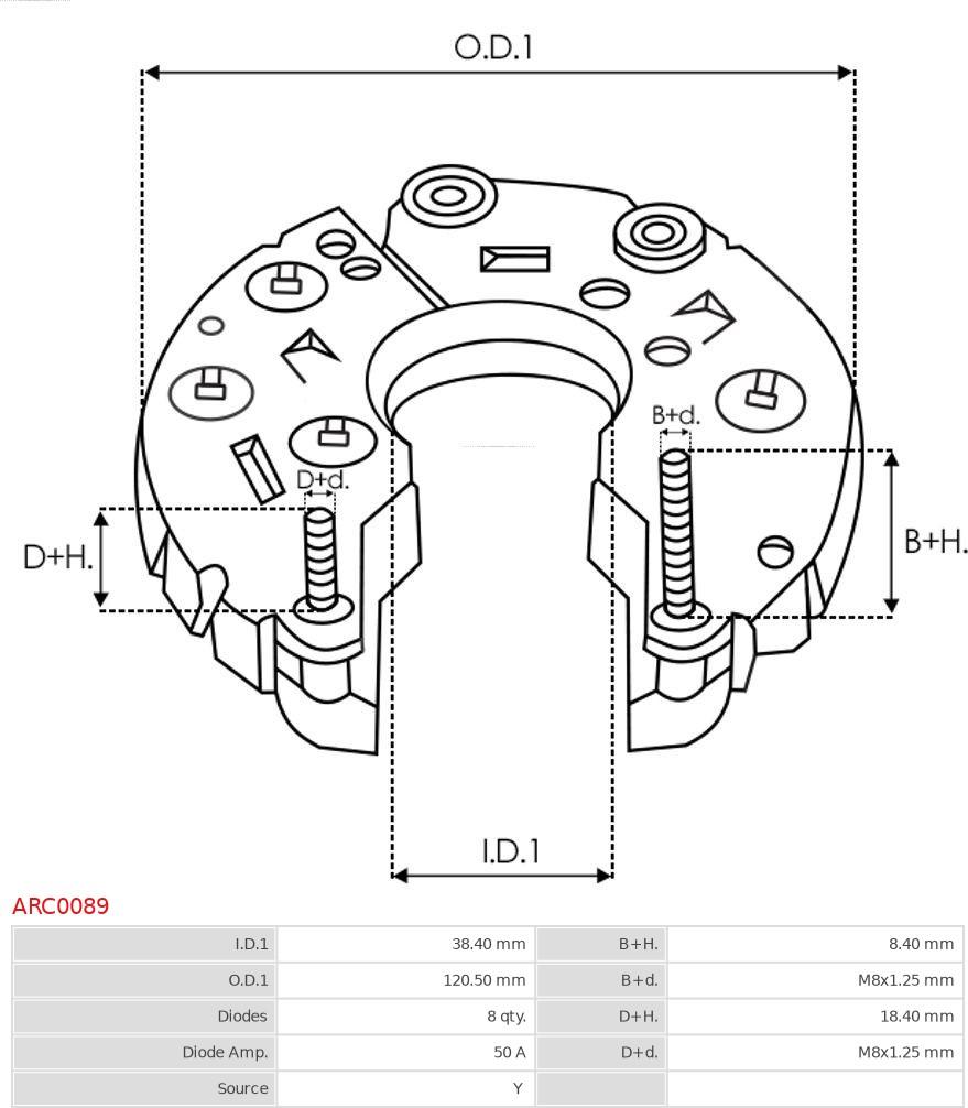 AS-PL ARC0089 - Rectifier, alternator onlydrive.pro