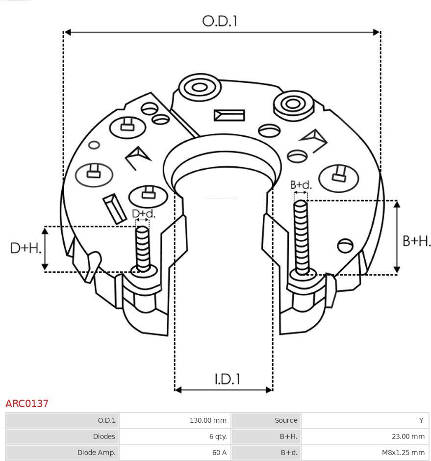 AS-PL ARC0137 - Кронштейн, фланец привода генератора onlydrive.pro