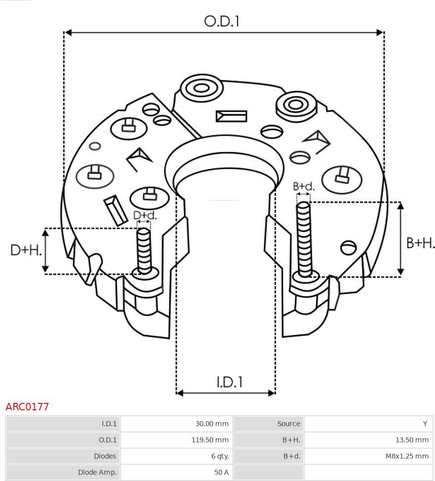 AS-PL ARC0177 - Bracket, alternator drive flange onlydrive.pro