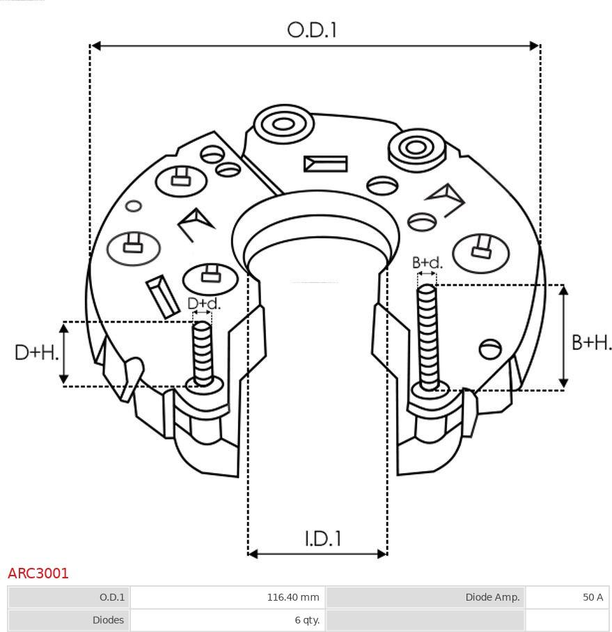 AS-PL ARC3001 - Rectifier, alternator onlydrive.pro