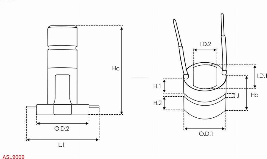 AS-PL ASL9009 - Slip Ring, alternator onlydrive.pro