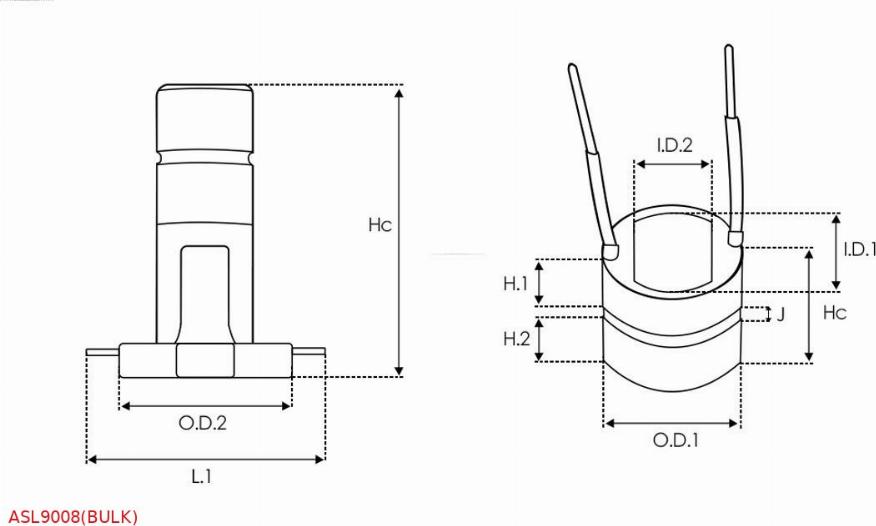 AS-PL ASL9008(BULK) - Slip Ring, alternator onlydrive.pro