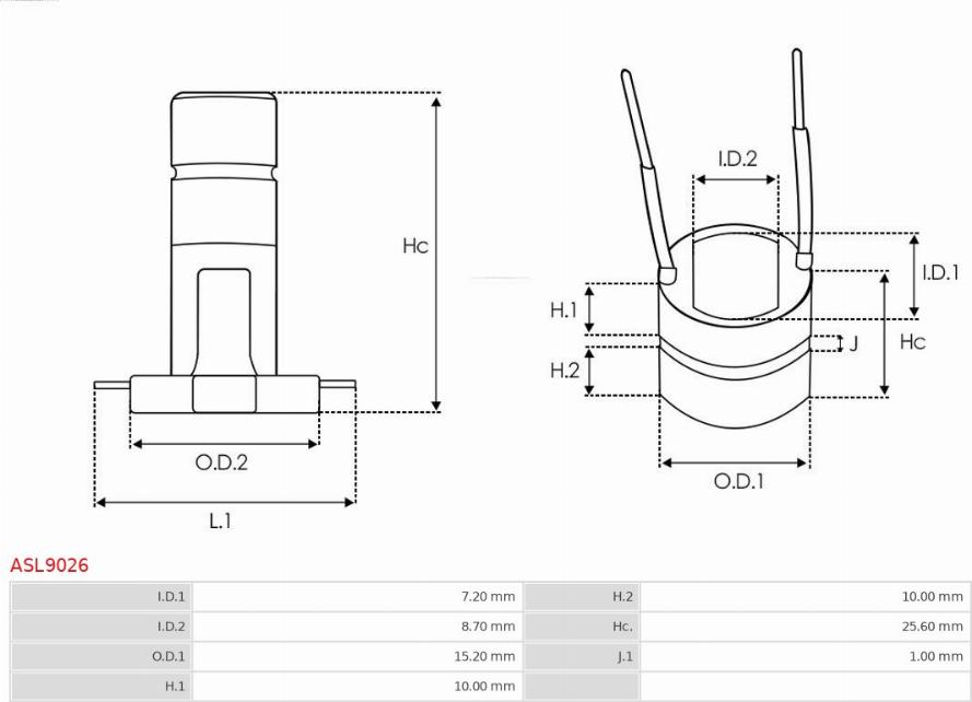 AS-PL ASL9026 - Slip Ring, alternator onlydrive.pro