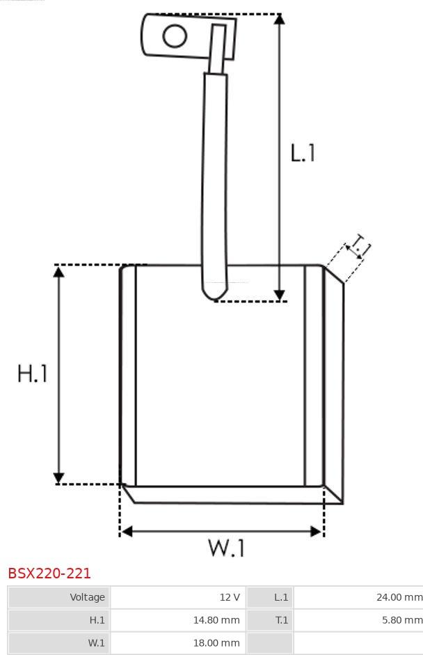 AS-PL BSX220-221 - Süsinikuhari, starter onlydrive.pro