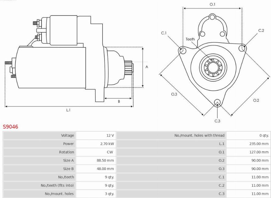 AS-PL S9046 - Starter onlydrive.pro