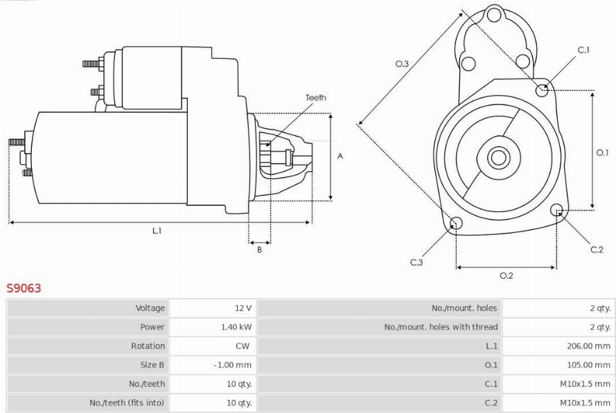 AS-PL S9063 - Starter onlydrive.pro