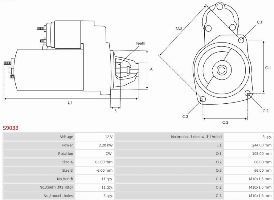 AS-PL S9033 - Starter onlydrive.pro