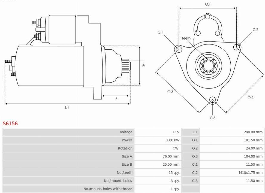 AS-PL S6156 - Starter onlydrive.pro