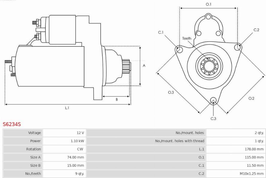 AS-PL S6234S - Starter onlydrive.pro