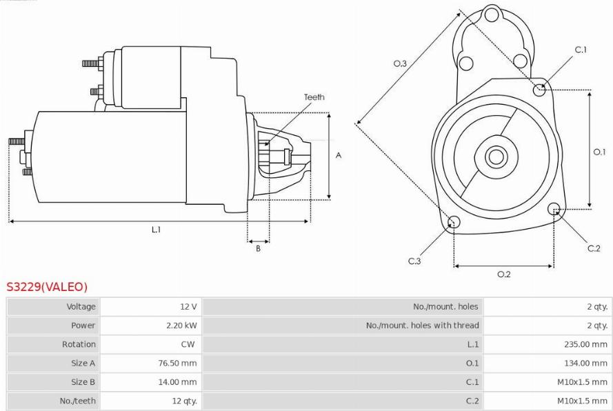 AS-PL S3229(VALEO) - Starter onlydrive.pro