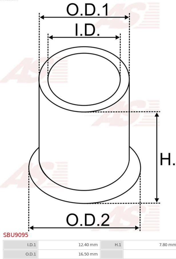 AS-PL SBU9095 - Bush, starter shaft onlydrive.pro