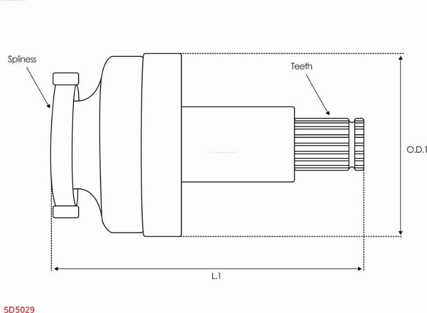 AS-PL SD5029 - Bendix, starter pinion onlydrive.pro