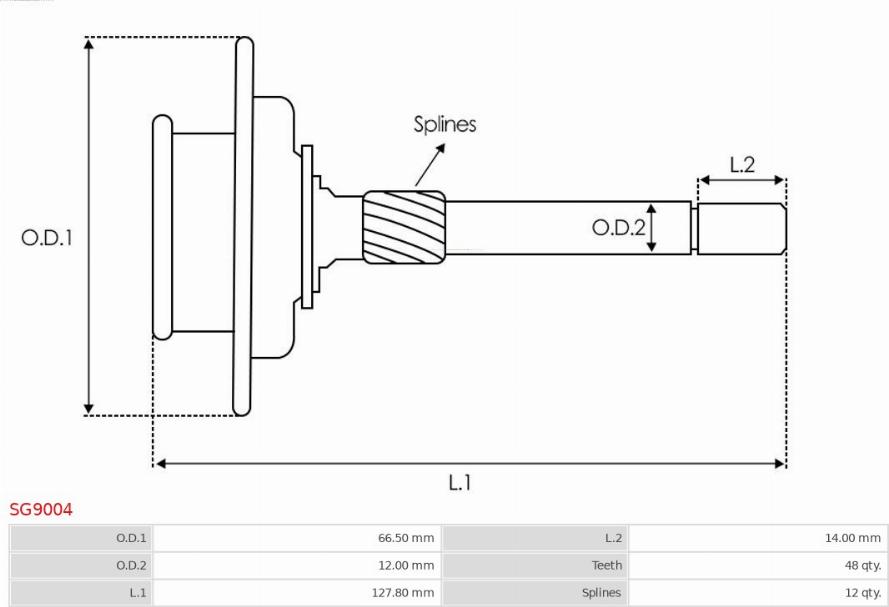 AS-PL SG9004 - Repair Set, planetary gear starter onlydrive.pro