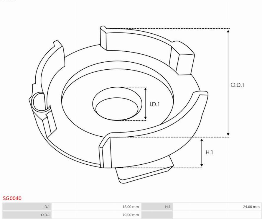 AS-PL SG0040 - Repair Kit, starter onlydrive.pro