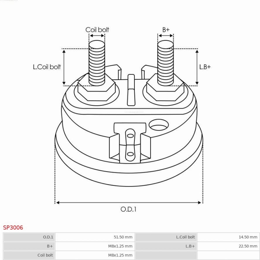 AS-PL SP3006 - Repair Kit, starter onlydrive.pro