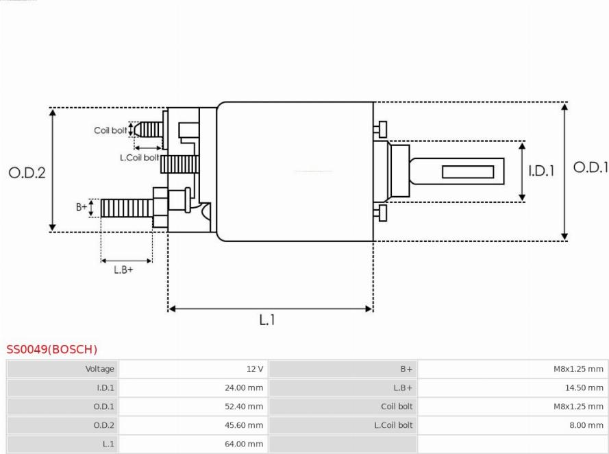 AS-PL SS0049(BOSCH) - Тяговое реле, соленоид, стартер onlydrive.pro