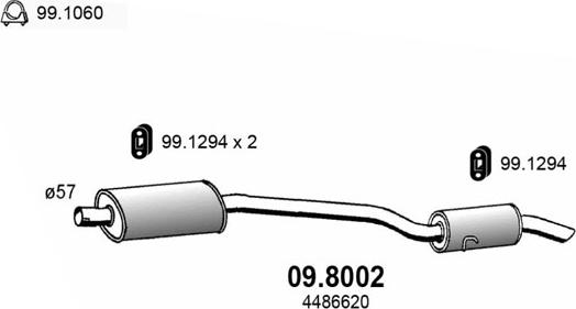 ASSO 09.8002 - Middle / End Silencer onlydrive.pro