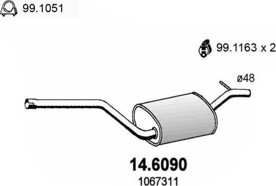 ASSO 14.6090 - Middle Silencer onlydrive.pro