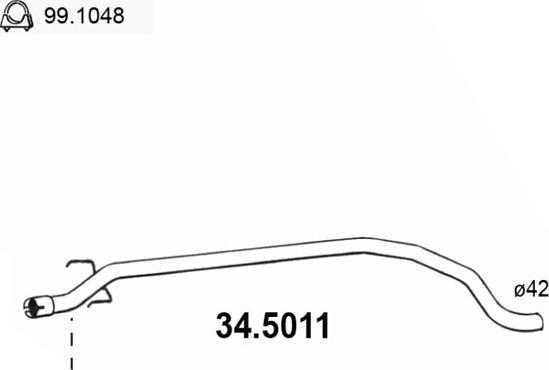 ASSO 34.5011 - Izplūdes caurule onlydrive.pro