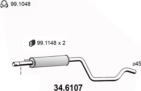 ASSO 34.6107 - Middle Silencer onlydrive.pro