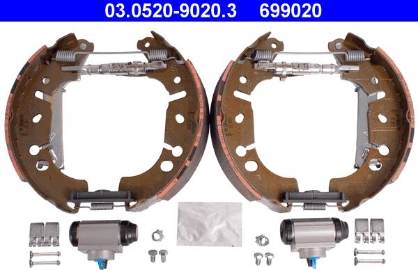 ATE 03.0520-9020.3 - Brake Shoe Set onlydrive.pro